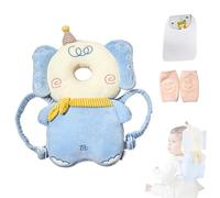 Baby Head Protector, Adjustable Baby Head Protection Backpack with Baby Knee Pads for Walking & Crawling, Soft, Breathable and Wearing Safety Baby Head Protector - Astronaut