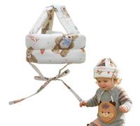 Baby Head Protector and Knee Pads Set - Adjustable, Breathable Anti-Fall Safety Helmet for Toddlers 5-36 Months, Ideal for Learning to Walk Unisex (Little Bear Protective Hat)