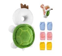 Baby Head Protector & Baby Knee Pads for Crawling,Toddlers Head Safety Pad Cushion Adjustable Backpack,Baby Back Protection for Walking & Crawling, for Age 5-24months(Turtle,1+3N)