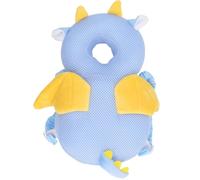 Baby Head Protector Backpack Dragon-Shaped PP Cotton Stuffed Head Protection Backpack with Chest Strap Soft Elastic Adjustable Protector for Baby Walking