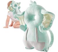 Baby Head Protector Backpack, Toddler Toddler Head Protector for Crawling, Adjustable Toddler Head Protective Safety Soft Pads for Walking (Elephant)