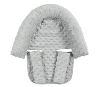 Baby Head Support and Strap Covers, Infant Head Support Pillow, Super Soft Head and Neck Cushion for Car Seat, Baby Headrest and Carseat Neck Cover (Gray)