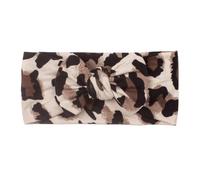 Baby Headband | Wide Leopard Hair Accessories for Babies | Leopard Adjustable Headbands | Leopard Hair Turban Head Wraps | Soft Stretchy Bows Headband for New-born Baby Girls for 0-2 Years Old
