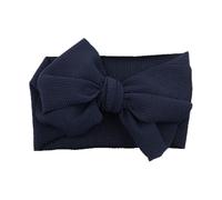 Baby Headbands with Large Bows, Soft Elastic Headband for Newborns, Breathable Everyday Accessory (Navy, One Size)