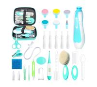 Baby Health and Grooming Kit, 28-in-1 Portable Baby Essential Set, Electric Nail Clippers with Gas Relief, Hair Brush and Nasal Aspirator for