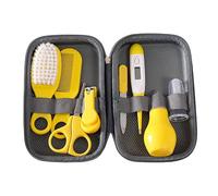 Baby Healthcare and Grooming Kit for Newborn Kids Newborn Essentials Stuff Baby Safety Health Nursery Care Set with Nail Files Clippers, Hair Brush, Comb and More (Yellow)