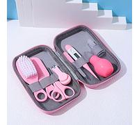 Baby Healthcare and Grooming Kit for Newborn Kids Newborn Essentials Stuff Baby Safety Health Nursery Care Set with Nail Files Clippers, Hair Brush, Comb and More (Pink)