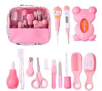 Baby Healthcare Grooming Kit,13pcs Baby Essentials for Newborn Healthcare Accessories,Portable Baby Safety Care Set with Hair Brush Comb Nail Clipper Thermometer for Nursery Infant Girls Boys