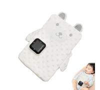 Baby Heating Belly Band, Baby Heated Tummy Wrap, Gas and Colic Relief for Newborns and Infants, Adjustable for 3 Temperatures, 20-30 Minutes Auto-Stop (White)
