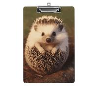 Baby Hedgehog Clipboard Retractable Hanging Tab Clip Board Plastic Clipboard Nursing Clipboards Nurse, Doctor, Cute Design for Standard Size 12.5 X 8.5Inch