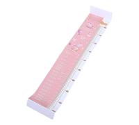 Baby Height Measuring Mat for Boy Girl 0-2 Years, Pink PVC | Thickened Soft Pad, High Contrast Scales, Storage Bag and Stickers Included, for Crib Mattress Checks
