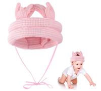 Baby Helmet Crawling Walking, Baby Helmet for Crawling Walking, Anti-Fall Baby Head Protector, Adjustable Breathable Baby Safety Helmet, Cute Antler Infant Helmet for Kids 5-24 Months