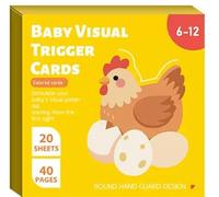 Baby High Contrast Flash Cards, Black and Red Visual Stimulation Cards, 20 Sheets 40 Pages, Ages 3-6 Months (6-12)