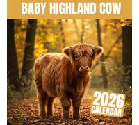 Baby Highland Cow Calendar 2026-2027