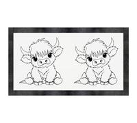 'Baby Highland Cow' Pet Feeding Mat (PM00028527)