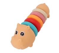 Baby Hippo Shaped Stacking Rings Toy Soft Plastic for Early Learning Toddlers Travel Friendly Size for On the Go Play