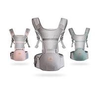 Baby Holding Belt Multifunctional Double Shoulder Baby Waist Stool Heat Dissipation and Ventilation 0-3 Years Old Holding Baby Carrier (Mint Blue)