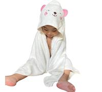 Baby Hooded Towel | Super Soft | Organic BAMBOO | 90x90cm (Pink Panda)