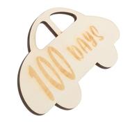 Baby Hundred Days Sign Beige Wood Milestone Card Decorative Chip | Little One Growth Timeline, Home Décor Prop for Cozy Atmosphere, Newborn Announcement Sign