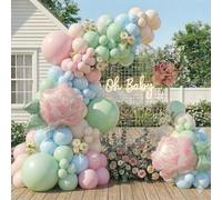 Baby in Bloom Balloon Decoration Kit with flowers foil Balloons Green Pink blue for Wedding Summer Sunshine Birthday Party Baby Shower Mother's Day Baptism Holy Supplies OH BABY Decorations