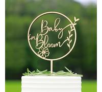 Baby in Bloom Cake Topper, Wooden Baby Shower Cake Decor, Little Wildflower Gender Reveal Party Sign, Pregnancy Announcement, Birth Decorations