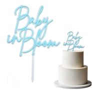 Baby in Bloom Double Layer premium acrylic cake topper- 1 pack (Blue)