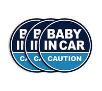 Baby in Car Magnet_Circular Type (3 Pack) (Navy/Blue)