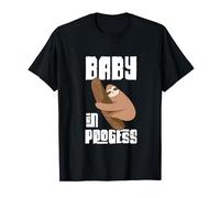 Baby in Progress Sloth Pregnancy Announcement Baby Shower T-Shirt