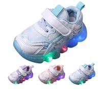 Baby Infant Glitter Sneakers Adjusted Strap First Walking Shoes Boys Girls Running Sport Shoes Lightweight Sparkle Sneakers Flat Non Slip Cute Casual (Blue, 11.5 Little Child)