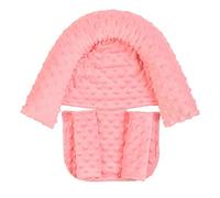 Baby Infant Head and Neck Support Pillow with Seat Belt for Car Seat -Extra Soft 3-in-1 Toddler Car Seat Insert Cushion Pad for Car Seats Water Pink