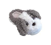 Baby Infant Newborn Fuzzy Slippers Toddler Dog Ear Indoor House Flat Shoes Winter Warm Cozy Non Slip Slipper Cat House Slippers Big Girls Yellow Slippers (Coffee, 12.5 Little Child)