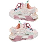 Baby Infant Newborn Toddler Girls Boys Mesh Breathable Sneaker Winter Outdoor First Walking Non Slip Cozy Warm Shoes Led Flashing Lights Glitter Tennis Shoes for Little Girls (Pink, 7 Toddler)