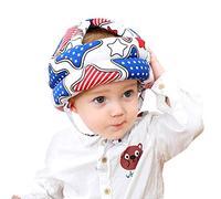 Baby Infant Safety Helmet Head Protective Hat,Adjustable Head Cushion Bumper Bonnet Anti-Crash Cap, Head Protector Breathable Headguard for Toddlers Baby-Boys Girls Learn to Walk White