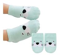 Baby Infant Socks Newborn Cotton Boys Girls Cute Cartoon Toddler Anti-Slip Socks Baby Little Girls Boys Ankle Socks Blue