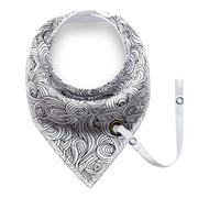 Baby Infant Toddler Soft Triangle Bandana Bib Saliva Towel with Pacifier Clip