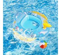 Baby Inflatable Pool Float Cartoon Swimming Ring,Blue Space Baby Swimming Float Inflatable Seat with Water Gun Inflatable Float for baby Kids Infant Boys Girls 1-5 Years