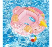 Baby Inflatable Pool Float Cartoon Swimming Ring,Pink Baby Swimming Float Inflatable Seat with Water Gun Inflatable Float for baby Kids Infant Boys Girls 1-5 Years