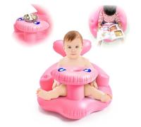 Baby Inflatable Seat,Comfortable and Versatile! Portable Baby Floor Seats for Sitting Up, PVC Folding Suitable for 3-36 Months (Pink)