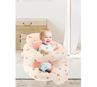 Baby Inflatable Seat Comfortable Safe Baby SitterLearning Sitting Chair Cute Practical Air Pump Infant Back Support for Your Babies(Pink Love Rabbit)