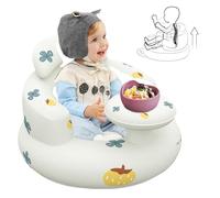 Baby Inflatable Seat for Babies 3 Months and Up, Inflatable Small Sofa Bath Stool Anti-Fall Dining Chair, Built in Air Pump Infant Back Support Sofa, Baby Floor Seats for Sitting Up