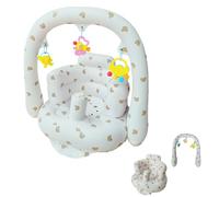 Baby Inflatable Seat for Babies 4-24 Months Built in Air Pump Infant Back Support Sofa Toddler Chair for Sitting Up, Baby Shower Chair Outdoor Floor Seater Gifts Bear with Toys PVC Material