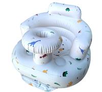 Baby Inflatable Seat for Babies 4-24 Months Built in Air Pump Infant Back Support Sofa Toddler Chair for Sitting Up, Baby Shower Chair Outdoor Seat Floor Seater Gifts (Dinosaur)