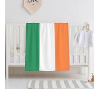 Baby Irish Flag Printed Blanket, Soft and Comfortable, 30 x 40 inch Size, Suitable for Cribs, naps or Daycare.
