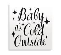 Baby It’s Cold Outside - Window or Wall Sticker, Christmas Themed Quote Sticker, Cosy Xmas Sticker, Festive Shop Display Window Decal