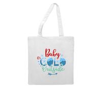 Baby it's cold outside [BCX] tote style shopping bag - white