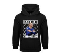 Baby Its Cold Outside Christmas Hoodie Palmer Cole Funny Football Celebration Chelsea Blue Pullover Gift presemt idea unisex kids Adults Hood(M, Black)