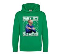 Baby Its Cold Outside Christmas Hoodie Palmer Cole Funny Football Celebration Chelsea Blue Pullover Gift presemt idea unisex kids Adults Hood(S, Irish Green)