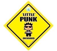 BABY iwantthatsign.com Little Punk On Board Car Sign, Punk Rocker, Yellow, Plastic, 14 x 14 cm, Window Mount
