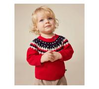 Baby Jacquard Sweater Red 6 months