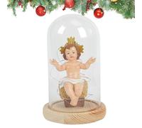 Baby Jesus Figure Mini | Luminous Resin Saint Baby Jesus Figurine with Light,Glowing Collectible Figurines Decoration for Home Christian Christmas Church Believers Holiday